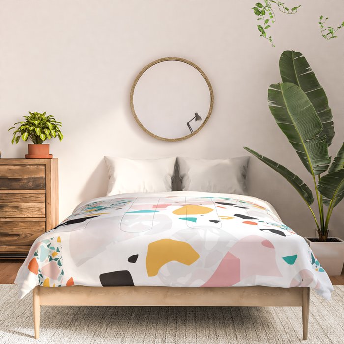 Mixed Mess I. / Collage, Terrazzo, Colorful Comforter Gallery Image 3