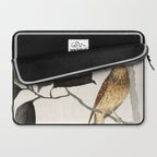 Nightingale on a flowering Camellia - Japanese vintage woodblock print art Laptop Sleeve Gallery Image 2