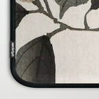 Nightingale on a flowering Camellia - Japanese vintage woodblock print art Laptop Sleeve Gallery Image 3