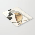 Nightingale on a flowering Camellia - Japanese vintage woodblock print art Notebook Gallery Image 2