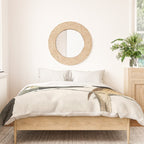 Nightingale on a flowering Camellia - Japanese vintage woodblock print art Duvet Cover Gallery Image 3