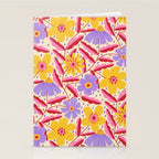 Flower Garden - Yellow & Purple  Stationery Card Gallery Image 2