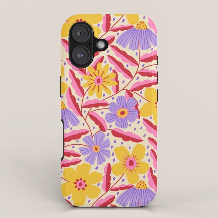 Flower Garden - Yellow & Purple  iPhone Case Gallery Image 1