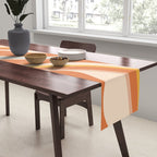 Trippy Dream Abstract Pattern Ice Blue Mustard Apricot Cream  Table Runner Gallery Image 2