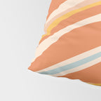 Trippy Dream Abstract Pattern Ice Blue Mustard Apricot Cream  Pillow Sham Gallery Image 4