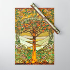 Louis Comfort Tiffany - Stained glass. Tree of life Wrapping Paper Gallery Image 1