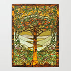 Louis Comfort Tiffany - Stained glass. Tree of life Poster Gallery Image 4
