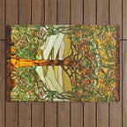 Louis Comfort Tiffany - Stained glass. Tree of life Outdoor Rug Gallery Image 1