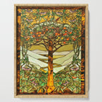 Louis Comfort Tiffany - Stained glass. Tree of life Serving Tray Gallery Image 1