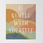 Be Gentle With Yourself - Modern Typography Print Throw Blanket Gallery Image 2