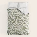 William Morris Willow Bough Green & White Comforter Gallery Image 6