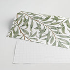 William Morris Willow Bough Green & White Wrapping Paper Gallery Image 2