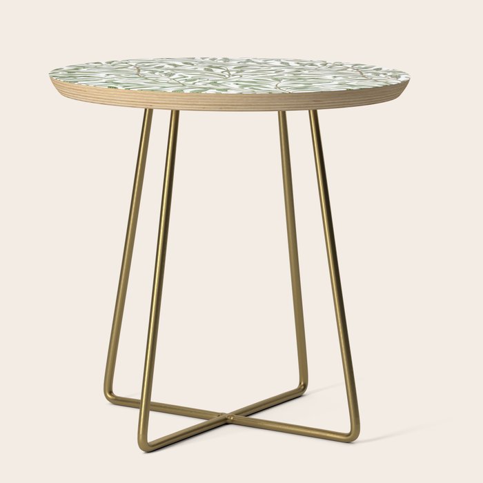 William Morris Willow Bough Green & White Side Table Gallery Image 1
