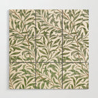 William Morris Willow Bough Green & White Wood Wall Art Gallery Image 1