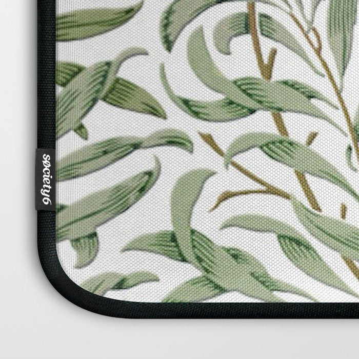 William Morris Willow Bough Green & White Laptop Sleeve Gallery Image 3