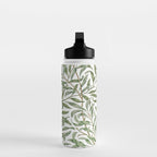 William Morris Willow Bough Green & White Water Bottle Gallery Image 3