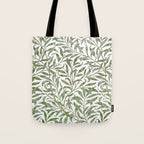 William Morris Willow Bough Green & White Tote Bag Gallery Image 1