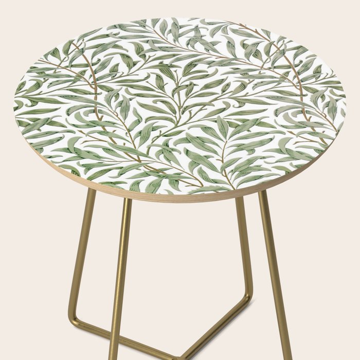William Morris Willow Bough Green & White Side Table Gallery Image 2