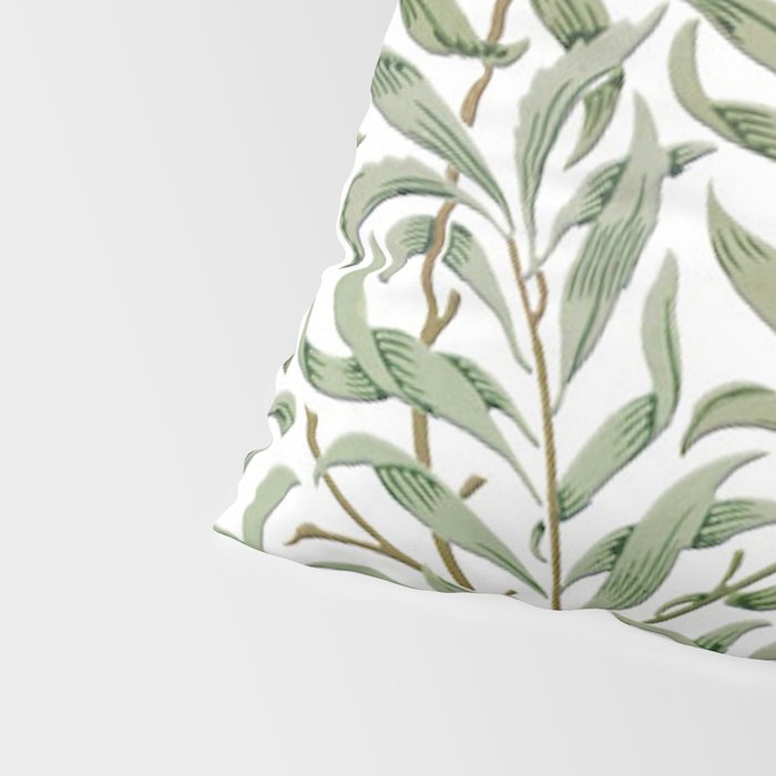 William Morris Willow Bough Green & White Pillow Sham Gallery Image 4