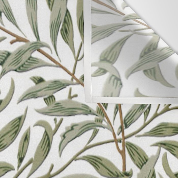 William Morris Willow Bough Green & White Wall Tapestry Gallery Image 3