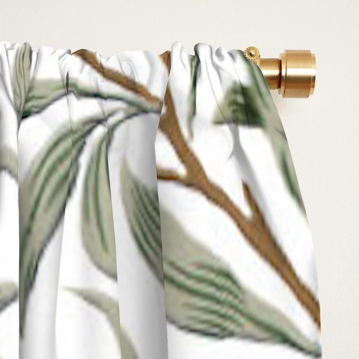 William Morris Willow Bough Green & White Window Curtain Gallery Image 2