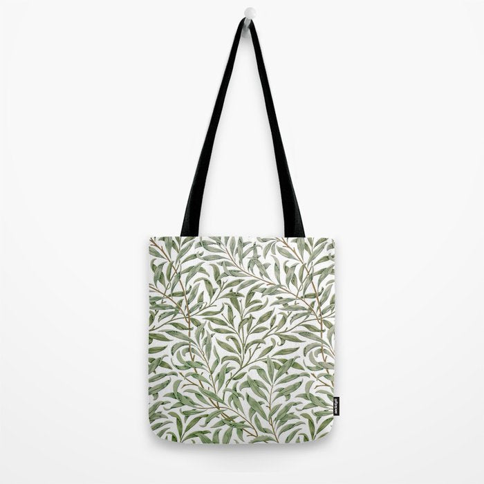 William Morris Willow Bough Green & White Tote Bag Gallery Image 2