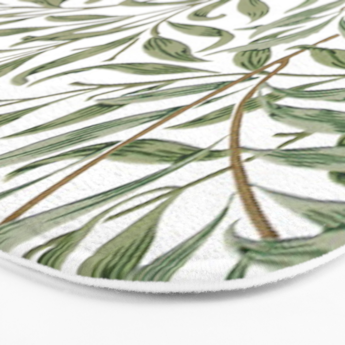William Morris Willow Bough Green & White Bath Mat Gallery Image 3