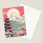 Cherry Blossom Fuji Shrine Stationery Card Gallery Image 2
