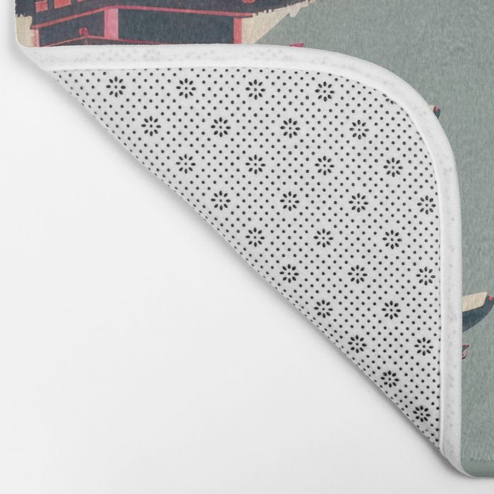 Cherry Blossom Fuji Shrine Bath Mat Gallery Image 2