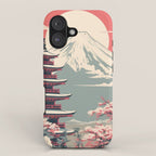 Cherry Blossom Fuji Shrine iPhone Case Gallery Image 1