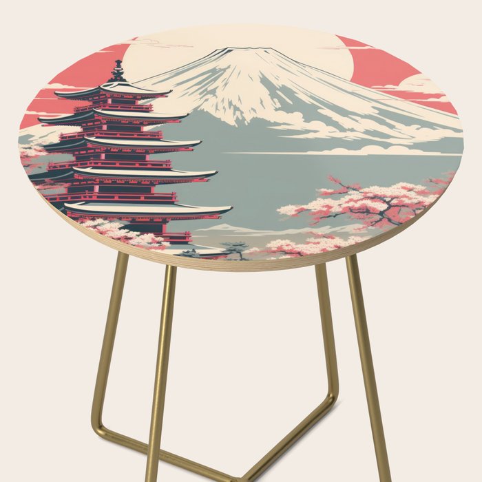 Cherry Blossom Fuji Shrine Side Table Gallery Image 2