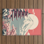 Cherry Blossom Fuji Shrine Outdoor Rug Gallery Image 1
