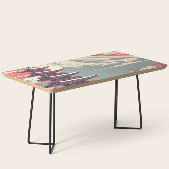 Cherry Blossom Fuji Shrine Coffee Table Gallery Image 1