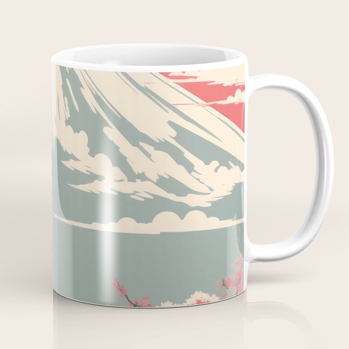 Cherry Blossom Fuji Shrine Coffee Mug Gallery Image 1