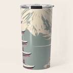 Cherry Blossom Fuji Shrine Travel Mug Gallery Image 1