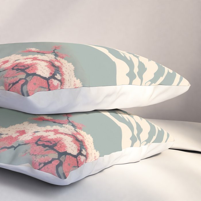 Cherry Blossom Fuji Shrine Pillow Sham Gallery Image 3