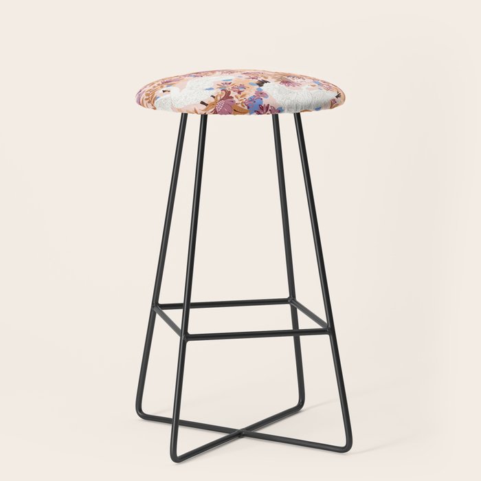 Elegant Swans in Bloom Stool Gallery Image 1