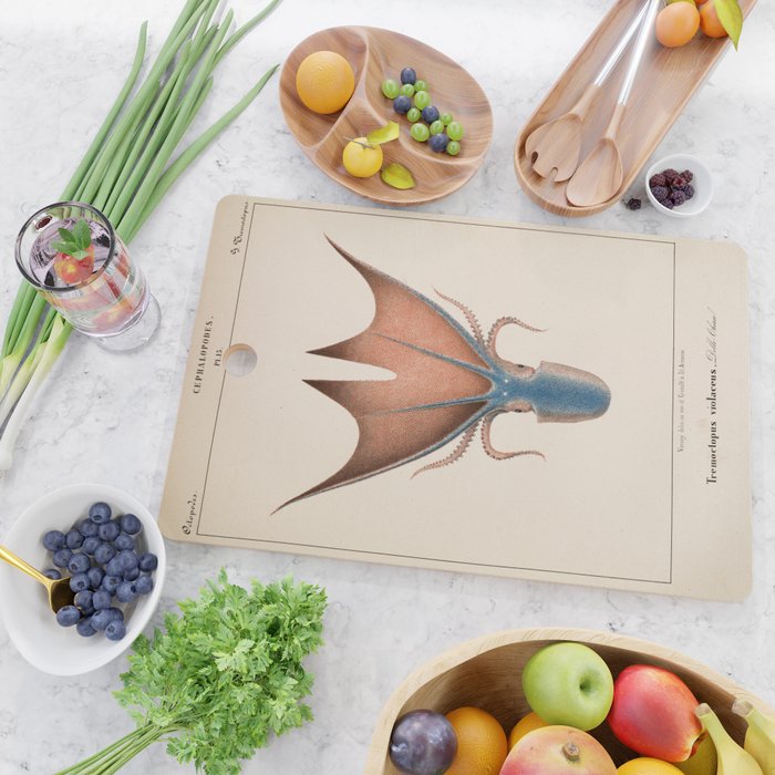 Art from "Mollusques Méditeranéens" by Jean Baptiste Vérany, 1851 (Benefitting The Nature Conservancy) Cutting Board Gallery Image 2