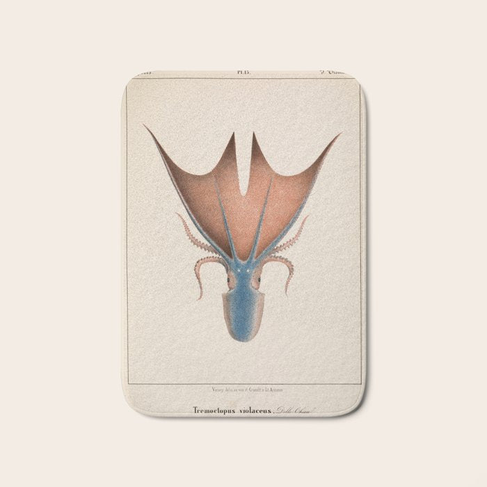 Art from "Mollusques Méditeranéens" by Jean Baptiste Vérany, 1851 (Benefitting The Nature Conservancy) Bath Mat Gallery Image 1