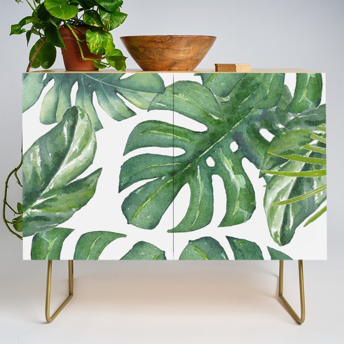 Monstera Leaves Credenza Gallery Image 1