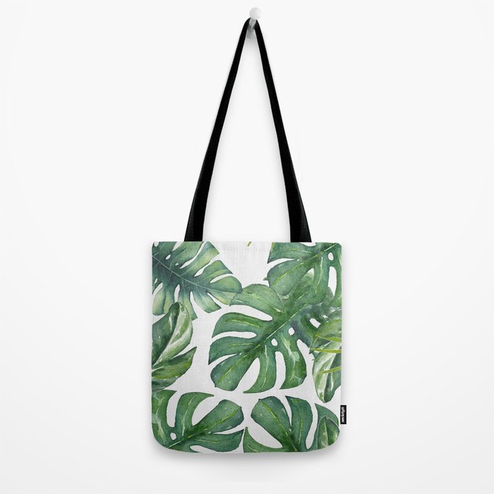 Monstera Leaves Tote Bag Gallery Image 2