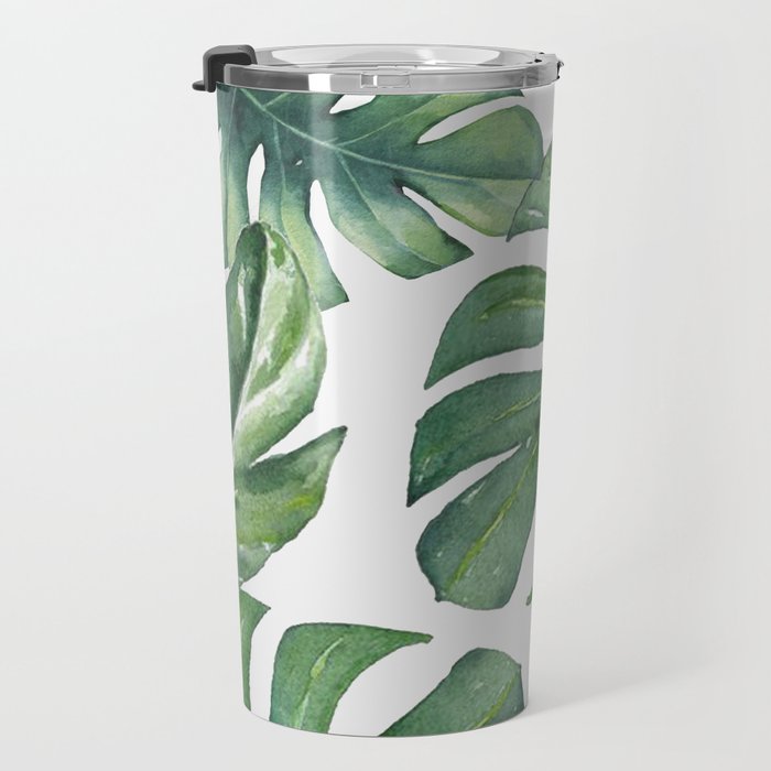 Monstera Leaves Travel Mug Gallery Image 3