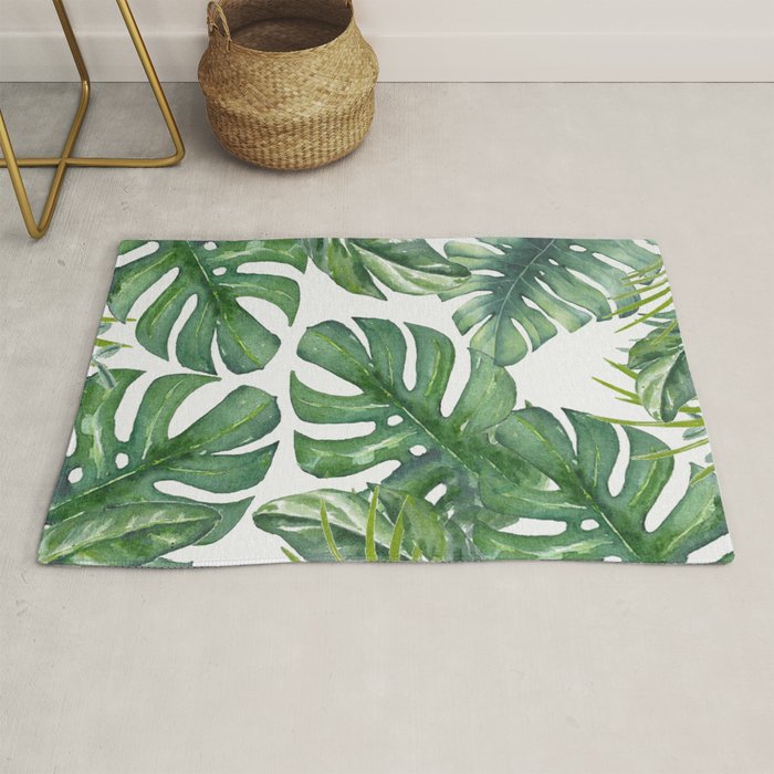 Monstera Leaves Rug Gallery Image 1