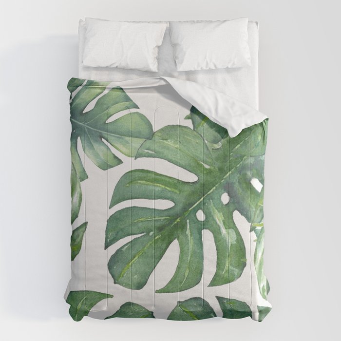 Monstera Leaves Comforter Gallery Image 1