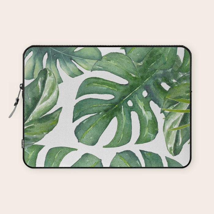 Monstera Leaves Laptop Sleeve Gallery Image 1
