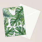 Monstera Leaves Stationery Card Gallery Image 2