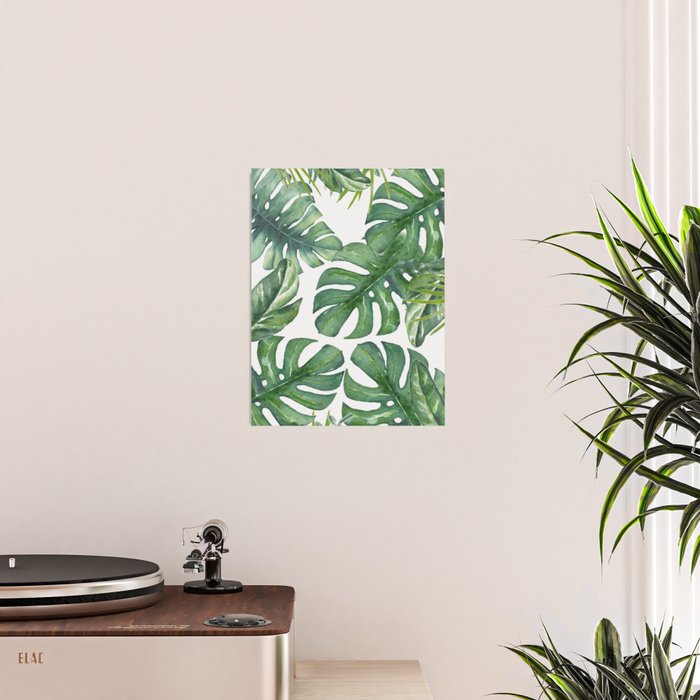 Monstera Leaves Poster Gallery Image 2