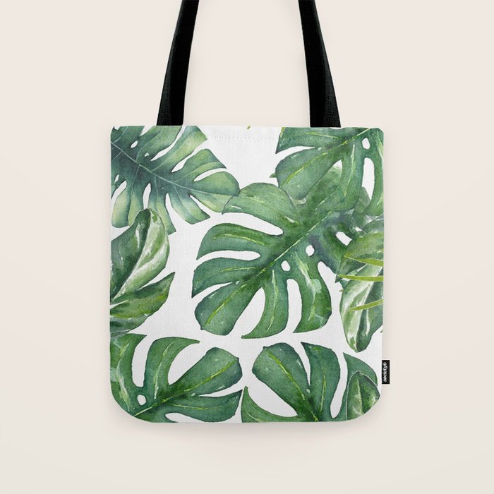 Monstera Leaves Tote Bag Gallery Image 1