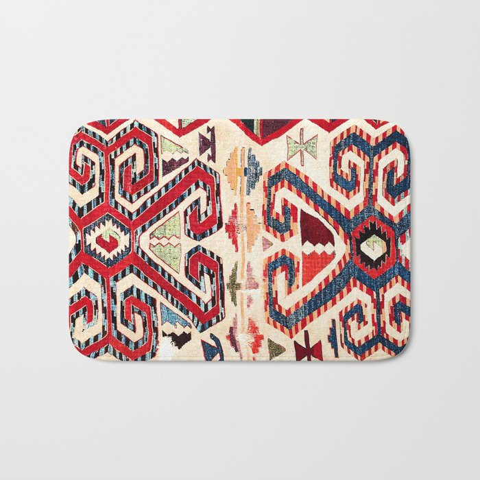 Konya Antique Turkish Kilim Print Bath Mat Gallery Image 1