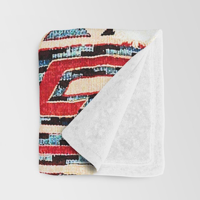 Konya Antique Turkish Kilim Print Throw Blanket Gallery Image 3